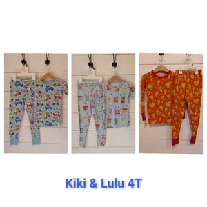 Kiki + Lulu set of 3 Pajamas, 4T